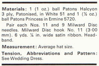 Vintage Knit Wedding Dress with Bonnet 1970s Instant Download PDF 3 pages