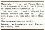 Vintage Knit Wedding Dress with Bonnet 1970s Instant Download PDF 3 pages