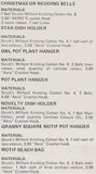 Milford No 41 - Knitting Patterns for Christmas Bells, Dish Holders, Plant and Beach Bag - Instant Download PDF 4 pages