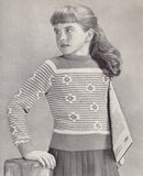 Patons 506 - 50s Knitting Sweater and Cardigan Patterns for 6-14 Year Old Girls, Instant Download PDF 20 pages