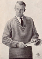 Patons Book 706 - 60s Knitting Patterns for Men Instant Download PDF 20 pages