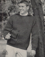 Patons 676 - 50s Knitting Patterns for Sweaters, Pullovers and Cardigans for Men Instant Download PDF 24 pages
