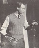 Patons 361 - 50s Knitting Patterns for Men's Sweaters and Vests Instant Download PDF 16 pages