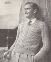 Patons 361 - 50s Knitting Patterns for Men's Sweaters and Vests Instant Download PDF 16 pages