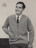 Patons 676 - 50s Knitting Patterns for Sweaters, Pullovers and Cardigans for Men Instant Download PDF 24 pages