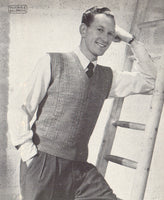 Patons 361 - 50s Knitting Patterns for Men's Sweaters and Vests Instant Download PDF 16 pages