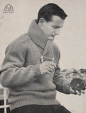 Patons 676 - 50s Knitting Patterns for Sweaters, Pullovers and Cardigans for Men Instant Download PDF 24 pages