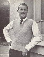 Patons 361 - 50s Knitting Patterns for Men's Sweaters and Vests Instant Download PDF 16 pages