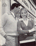 Patons 602 Vintage 60s Men's and Women's Cardigans, Sweaters & Women's Hat, Scarf and Mitts, Instant Download PDF 20 pages