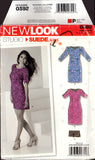 New Look 0392 Studio Suede Sheath Dress with Sleeve Length Variations and Evening Purse, Sewing Pattern Multi Size 4-16