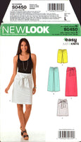 New Look 0450 Easy Knit Skirt in Four Lengths with Optional Front Ties, Sewing Pattern Multi Plus Size 10-22