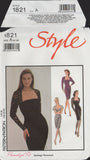 Style 1821 Sewing Pattern, Dress, Size 6-10, Partially Cut, Complete