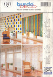 Burda 1977 Sewing Pattern, Curtains, Uncut, Factory Folded