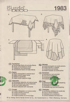 Burda 1983 Sewing Pattern, Table Linens, Uncut Factory Folded