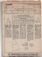 Neue Mode 20596 Flared Skirts with Slit and Waistband Variations, Uncut, Factory Folded & Sealed Sewing Pattern Multi Size