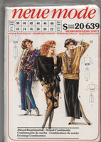 Neue Mode 20639 Two-Piece Evening Dress with Waistline and Skirt Variations, Uncut, Factory Folded Sewing Pattern Multi Size 12-22