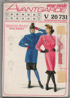 Neue Mode 20731 Dress or Top with High Collar and Straight Skirt, Uncut, Factory Folded Sewing Pattern Multi Size 10-18