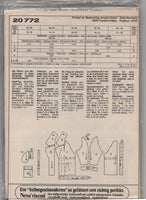 Neue Mode 20772 Double Breasted Jacket with Button Front or Tie Belt Closure, Uncut, Factory Folded Sewing Pattern Multi Size 10-20