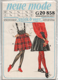 Neue Mode 20858 Flared Above Mid-Knee Skirt with Wide Waistbands, Uncut, Factory Folded & Sealed Sewing Pattern Multi Size