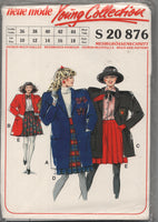Neue Mode 20876 Oversized Jacket in Two Lengths and Box Pleated Skirt in Three Lengths, Uncut, Factory Folded Sewing Pattern Multi Size 10-18