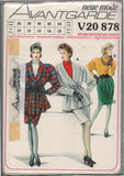Neue Mode 20878 Tiered High Collar Blouse, Straight Skirt and Long Wrap Jacket, Factory Folded & Sealed Sewing Pattern Multi Size