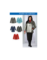 Simplicity 2543 Khaliah Ali Collection Jacket with Front and Collar Variations, Sewing Pattern Multi Plus Size 10-18