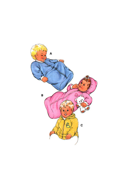 Kwik Sew 2707 Baby Buntings and Jacket, Factory Folded Sewing Pattern Multi Size XS-L