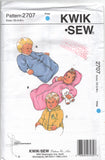 Kwik Sew 2707 Baby Buntings and Jacket, Factory Folded Sewing Pattern Multi Size XS-L