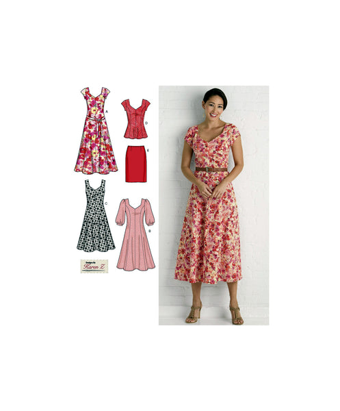 Simplicity 2917 Dress in Two Lengths with Sleeve Variations or Tunic, Skirt and Tie Belt, Sewing Pattern Multi Plus Sizes