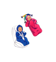 Kwik Sew 3212 Baby Buntings with Hood or Decorative Peak and Tassel Hood, Uncut, Factory Folded Sewing Pattern Multi Size XS-XL