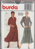 Burda 3903 Top with Sleeve Length Variations and Long Flared Skirt, Sewing Pattern Multi Plus Size 10-20