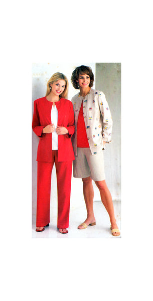 See & Sew 4165 Sleeveless Top, Jacket, Shorts and Pants, Sewing Pattern Size 14-18