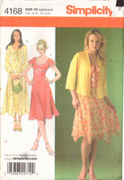 Simplicity 4168 Sewing Pattern, Dress and Cardigan, Size 6-12, Cut, Complete