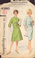 Simplicity 4380 Sewing Pattern, Women's Suit with Two Skirts, Size 12, Partially Cut, Complete