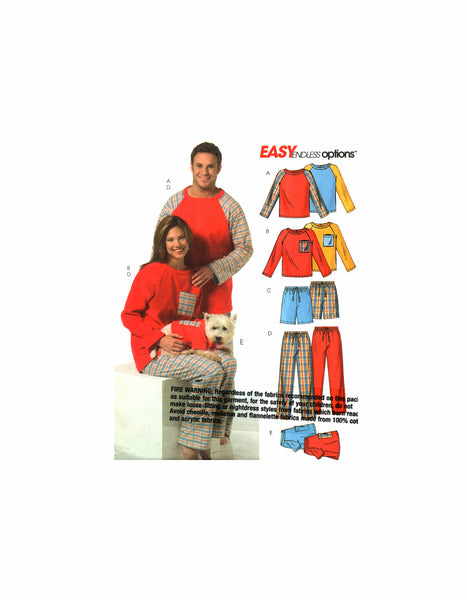 McCall's 5282 Unisex Pullover Top, Shorts, Pants and Dog, Sewing Pattern Size 38-44