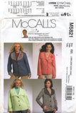 McCall's 5821 Nancy Zieman Jackets with Trim and Contrast Variations, Sewing Pattern Plus Size 18-24