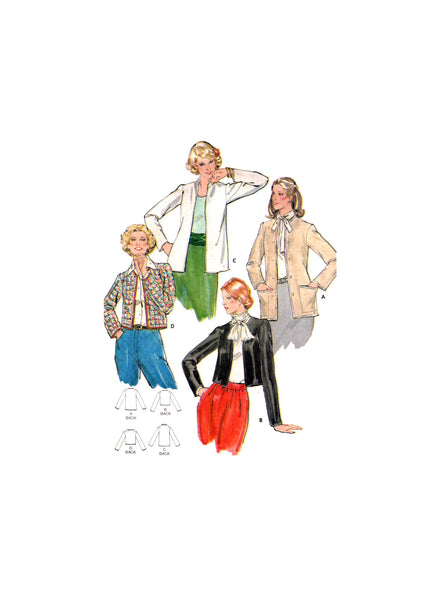 Butterick 5888 Round Neckline, Lined Jacket in Two Lengths, Uncut, Factory Folded Sewing Pattern Size 14