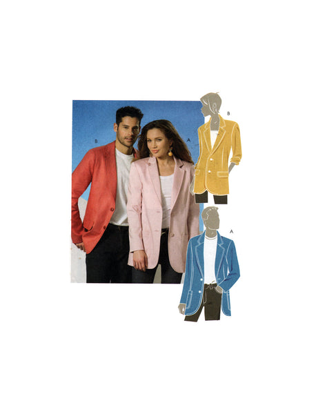 McCall's 6087 Unisex Lined Jackets, Sewing Pattern Multi Size 24-44