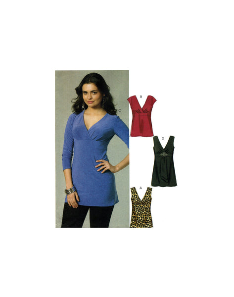 McCall's 6120 Tops and Tunics with Sleeve Variations, Uncut, Factory Folded Sewing Pattern Size 14-20