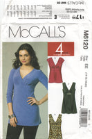 McCall's 6120 Tops and Tunics with Sleeve Variations, Uncut, Factory Folded Sewing Pattern Size 14-20