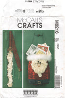 McCall's 6216 Christmas Santa Bag and Greeter Decorations Designed by Happy Hollow Design Uncut, Factory Folded Sewing Pattern