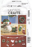 McCall's 6220 Traditional Christmas Themed Ornaments and Decorations Uncut, Factory Folded, Sewing Pattern