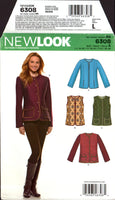 New Look 0602 Long Sleeve or Sleeveless Quilted Jacket, Sewing Pattern Multi Plus Size 10-22
