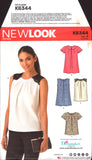 New Look 6344 Sleeveless or Short Sleeve Top in Two Lengths, Multi Plus Size 8-20