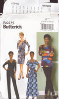 Butterick 6425 Sewing Pattern, Women's Top, Dress, Jumpsuit, Pants and Sash, Size 14-22, Uncut, Factory Folded