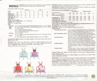 McCall's 6662 Sewing Pattern, Aprons, Size Kids (3-4-5-6-7-8), Uncut, Factory Folded