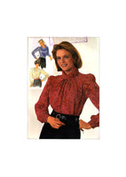 Simplicity 7092 Front Pleated Blouses with Collar Variations, Sewing Pattern Size 16