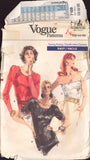 Vogue 7109 Close Fitting Evening Tops with Narrow Hem and Style Variations, Sewing Pattern Size 12-16