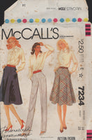 McCall's 7234 Palmer Pletsch Bias Cut Four Gore Skirt and Pants with Inset Pockets, Sewing Pattern Size 10, 12 or 14