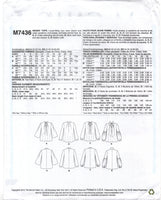 7436 McCall's Tops with Sleeve and Collar Variations, Uncut, Factory Folded Sewing Pattern Size 6-14 or 14-22
